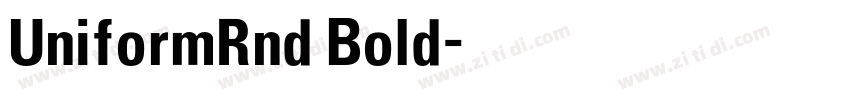 UniformRnd Bold字体转换